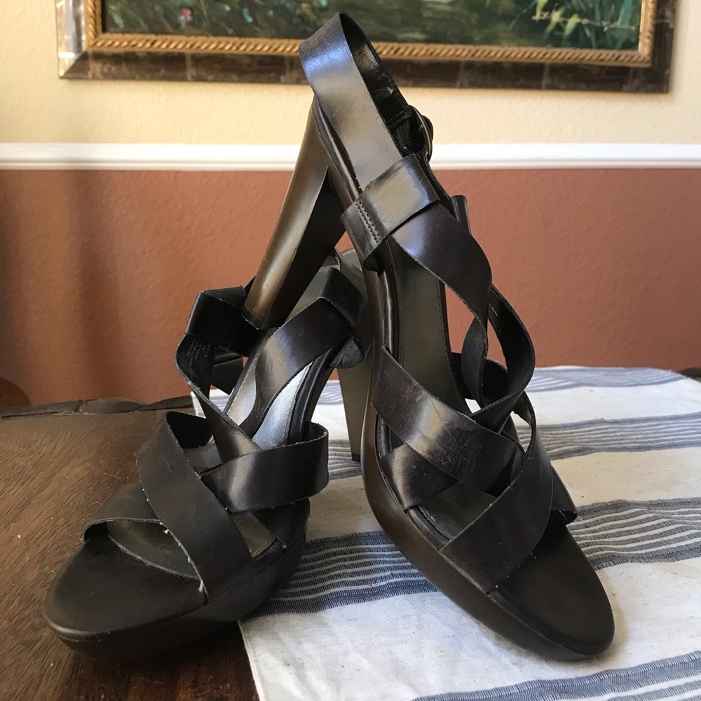 Bandolino Dark Brown Strappy Heels
